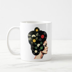 Mug Art de poster de disque vinyle rétro stylisé