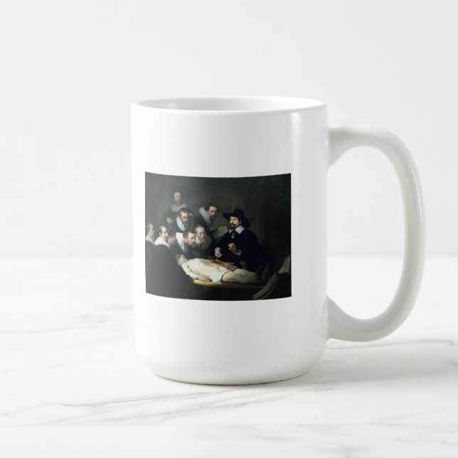 Mug Art de Rembrandt peignant la leçon d'anatomie (Droite)