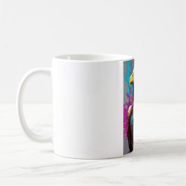 Mug Art de rue urbain vibrant sur fond transparent (Gauche)
