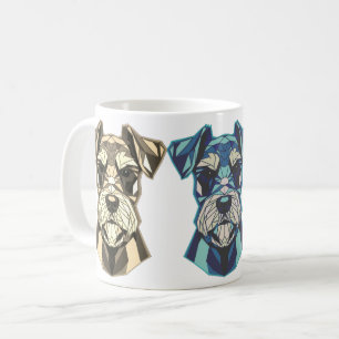 Mug Art de Schnauzer géométrique