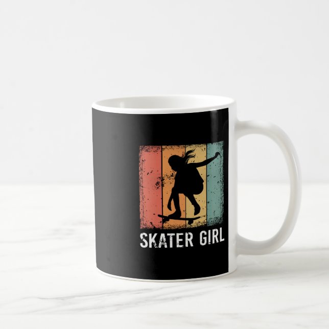 Mug Art de skateuse cool Femmes Filles Skateboarding S (Droite)