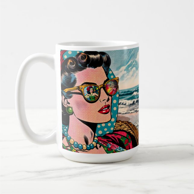 Mug Art de style BD | Femme regardant une danseuse de  (Gauche)
