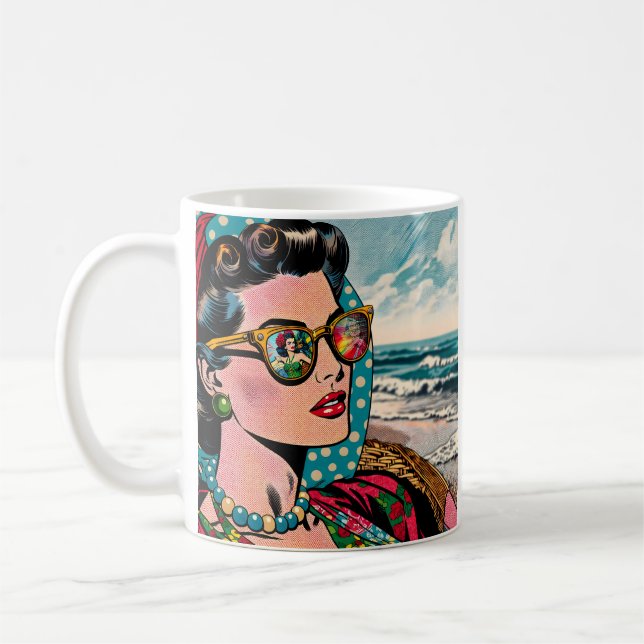 Mug Art de style BD | Femme regardant une danseuse de  (Gauche)