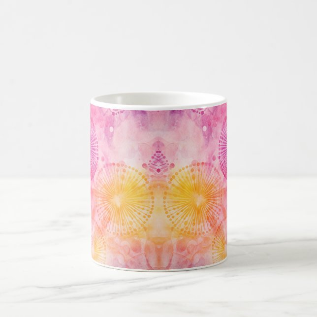 Mug Art de teinture tie-dye arc-en-ciel (Centre)