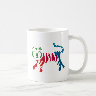 Mug Art de tigre rayé arc-en-ciel