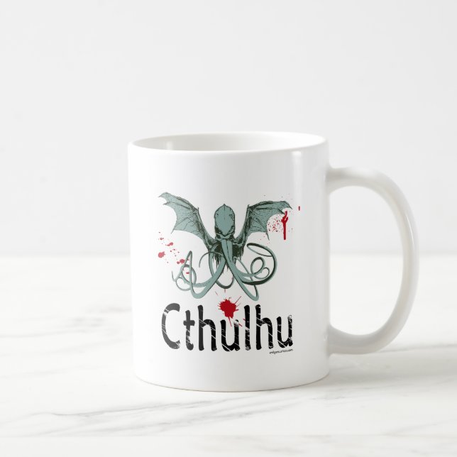 Mug Art de vecteur d'horreur de Cthulhu (Droite)