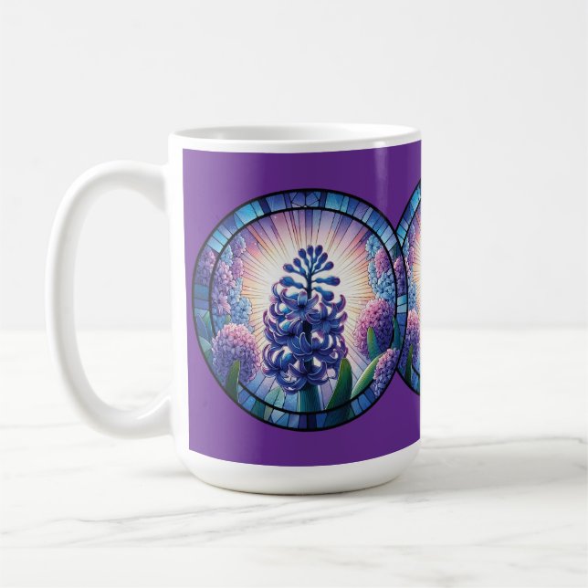 Mug Art de verre Hyacinthe teinté (Gauche)