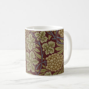 Mug Art de vigne rouge vert William Morris