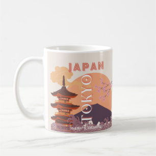Mug Art de voyage à Tokyo au Japon, Art de voyage vint