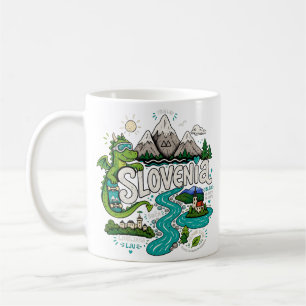 Mug Art de voyage dessiné à la main sur les monuments