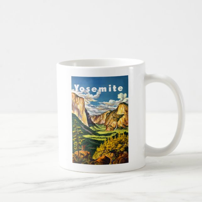 Mug Art de voyage du parc national de Yosemite (Droite)