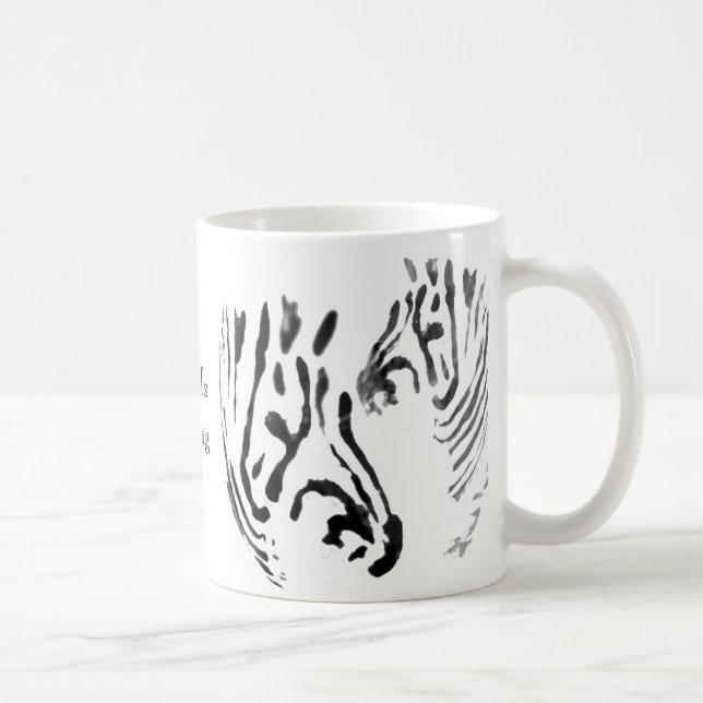 Mug Art de zèbre avec le nom (Droite)