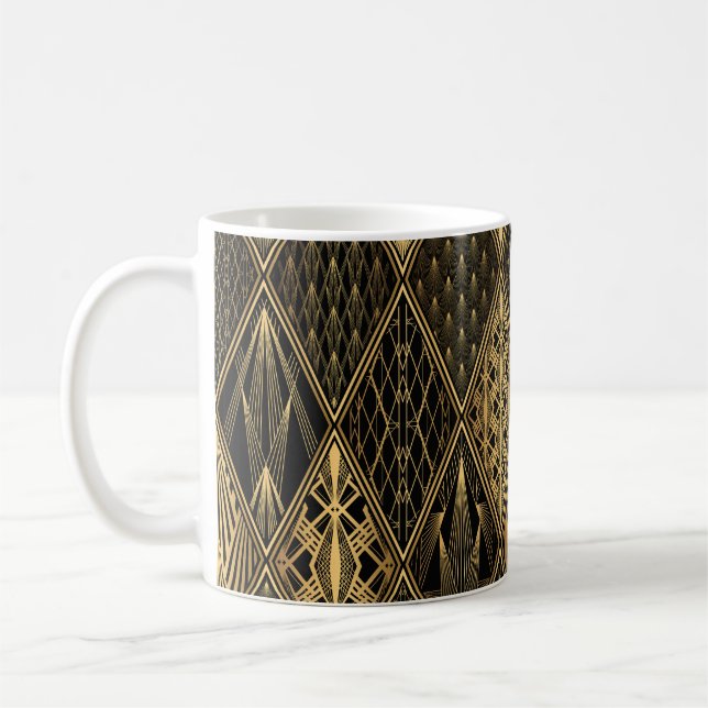 Mug Art Déco Black Gold Elegance (Gauche)