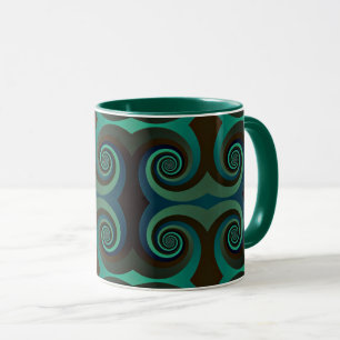 Mug Art déco classique noir et vert