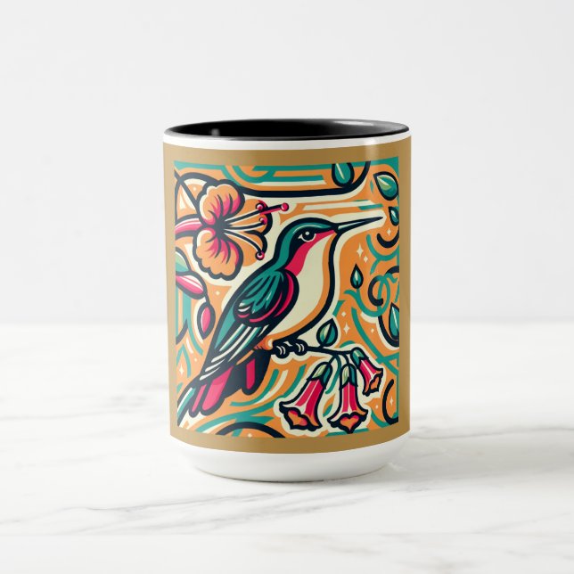 Mug Art Déco "Colibri" personnalisable (Centre)