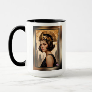Mug Art déco Damsel AI Concept Art by Xzendor7