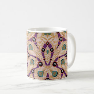 Mug Art Déco Design No 1 Peacock Feathers
