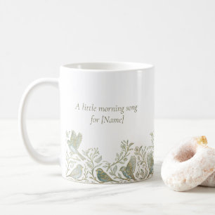 Mug Art Déco filigrane or Chant matinal du moineau