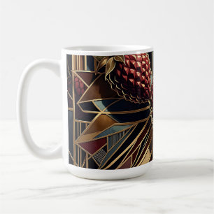 Mug Art Déco Framboise Géométrique Or