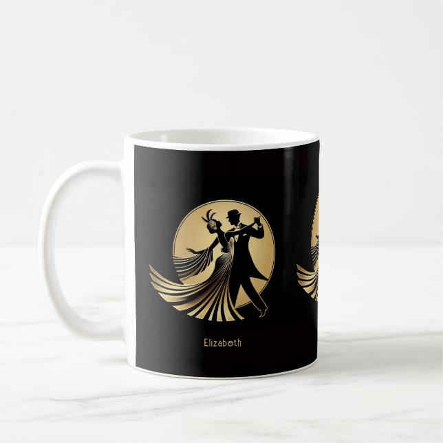 Mug Art Deco Gatsby Roaring 20s Prohibition Gift Name (Gauche)