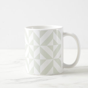 Mug Art Déco Géométrique Gris Clair