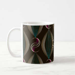 Mug Art déco : motif vintage géométrique.