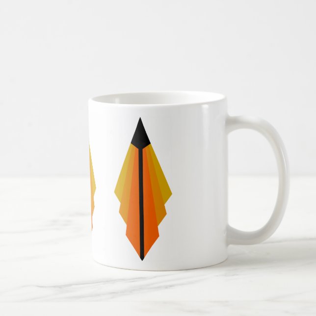Mug Art Deco Pattern 3 en orange (Droite)