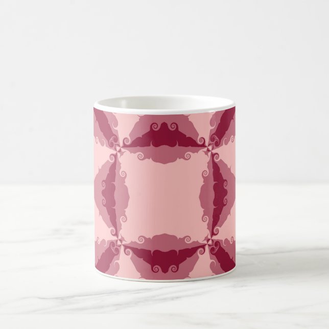Mug Art Déco rose floral torse rétro Abstrait (Centre)