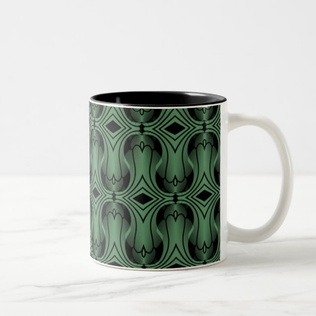 Mug Art déco Ultramod, Vert trèfle (Droit)