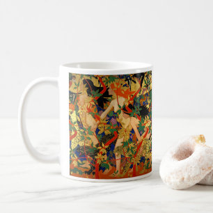Mug Art Déco vintage, Diane et ses nymphes ou la chass