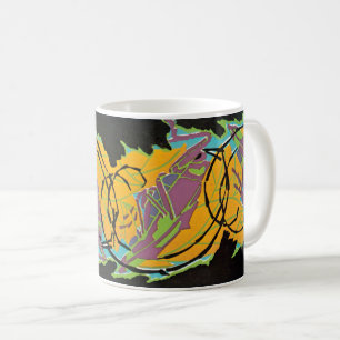 Mug Art Déco vintage Jazz Pochoir Jardin Sauterelles