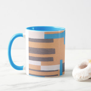 Mug Art Déco vintage Jazz Pochoir, motif géométrique