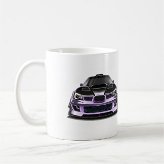 Mug art dessinée à la main avec œil plissé violet