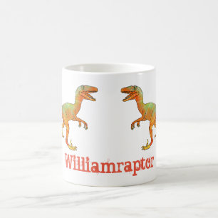Mug Art drôle de dinosaure de Velociraptor de rapace