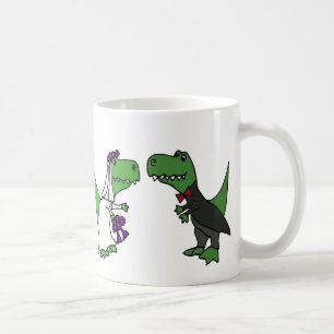 Mug Art drôle de mariage de jeunes mariés de dinosaure