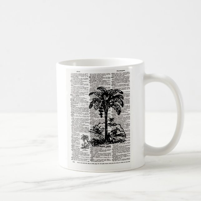 Mug Art du dictionnaire Palm Tree (Droite)