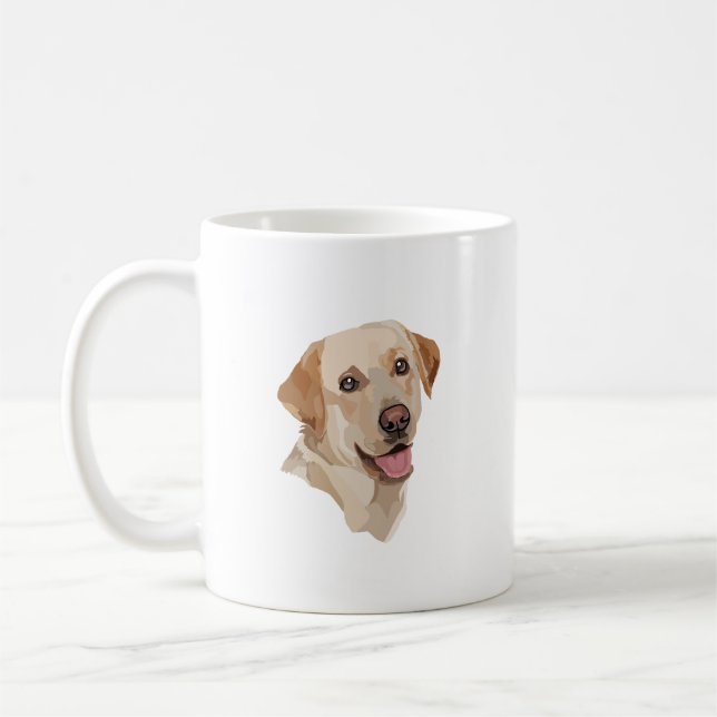 Mug Art du Labrador Abstrait (Gauche)