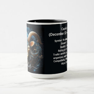 Mug Art du zodiaque Capricorne pour le 22 décembre-19