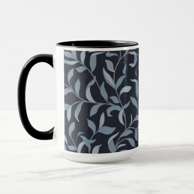 Mug Art et artisanat Inspiré Blue Leaf Vine (Gauche)