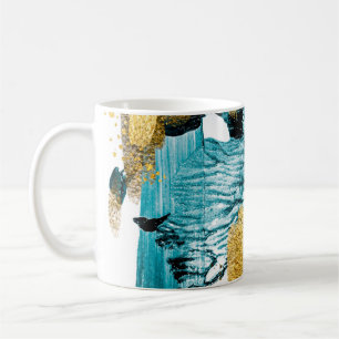 Mug Art et Or. Couleur tendance avec peinture dorée et