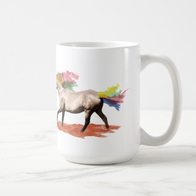 Mug Art Fantastique - Cheval Arc-en-Ciel (Droite)