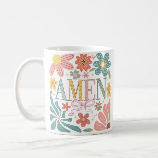 Mug Art Floral Amen (Gauche)