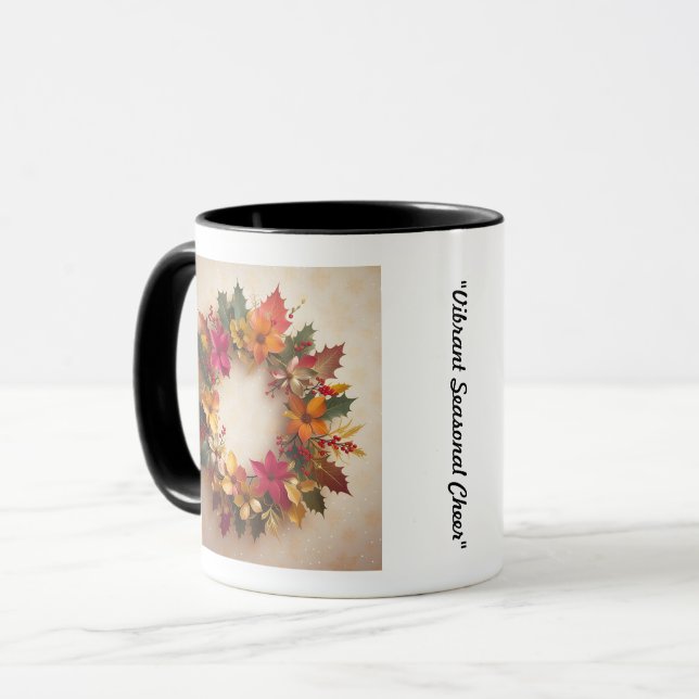 Mug "Art floral de Noël" (Devant gauche)