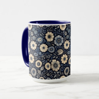 Mug Art Floral Indigo | Conception inspirée de Burne-J