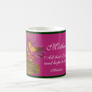 Mug Art floral Primula "Mère tout ce que je suis" tass