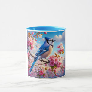 Mug Art Floral/printemps Blue Jay