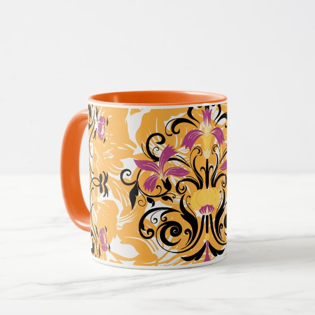 Mug Art Floral, Vie Hollow, Art Graphique (Devant gauche)