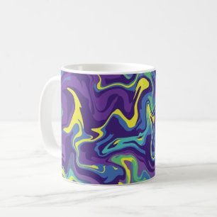 Mug Art fluide abstrait aux couleurs vives