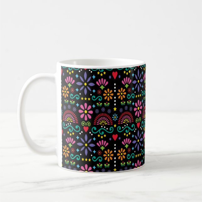 Mug Art folklorique mexicain sans soudure motif, desig (Gauche)