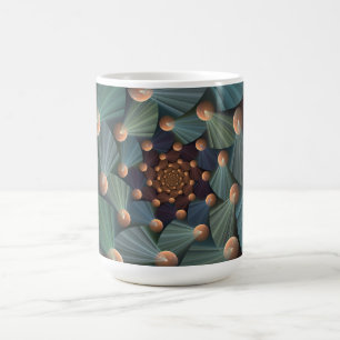 Mug Art Fractal Abstrait Avec Profondeur Bleu Brown Ar